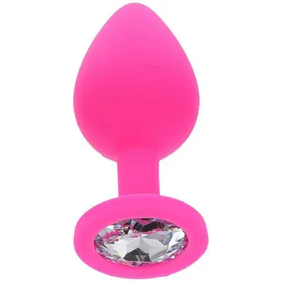 Toy Joy Medium Diamond Booty Jewel - Пробка анальная, 8х3.5 см (розовая)