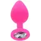 Toy Joy Medium Diamond Booty Jewel - Пробка анальная, 8х3.5 см (розовая)