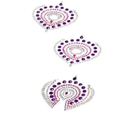 Bijoux Indiscrets Flamboyant - украшения для груди и бикини со стразами, (фиолетовый)