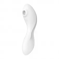 Satisfyer Curvy Trinity 5 - Вакуумный стимулятор с вибрацией, 16.5х4.6 см (белый)