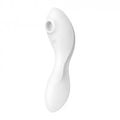 Satisfyer Curvy Trinity 5 - Вакуумний стимулятор з вібрацією, 16.5х4.6 см (білий)
