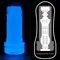 LoveToy Lumino Play Masturbator Crystal Pocketed - мастурбатор, що світиться у темряві, 20.5х8 см (прозорий)