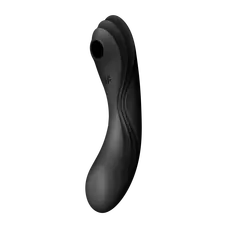 Satisfyer Curvy Trinity 4 - Вакуумный вибратор, 17х4.2 см (чёрный)