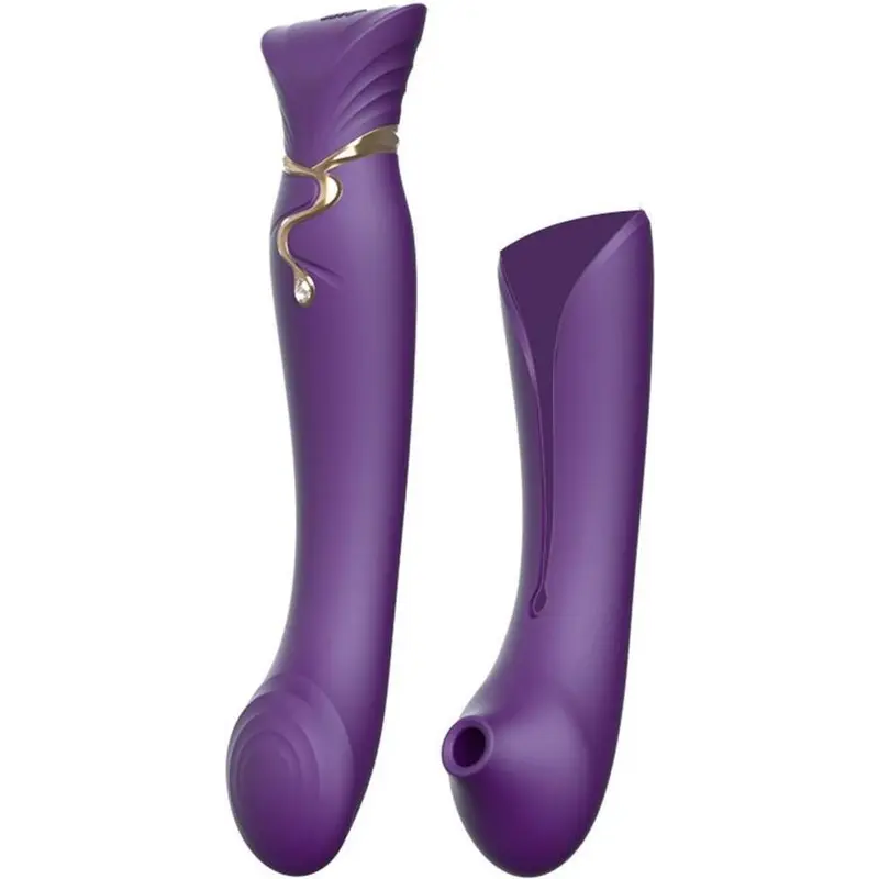 Zalo Queen Set Pulse Wave Clit Stim - Премиальный вибратор для клитора с насадкой для вакуумной стимуляции, 21.6х3.5 см (фиолетовый) Zalo Queen Set Pulse Wave Clit Stim - Премиальный вибратор для клитора с насадкой для вакуумной стимуляции, 21.6х3.5 см (фиолетовый)