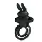 Pretty Love Vibro Penis Ring Bunny III Black - віброкільце, 9.7х4 см (чорний)