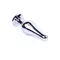 Boss Jewellery Silver Butt Plug Light Blue - Анальна пробка із кристалом, 9,3х3 см (блакитний)