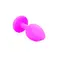 Boss Silikon Plug Jewellery Pink Small - Анальная пробка с кристаллом, 7х2.7 см (розовый с голубым)