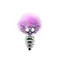 Alive Fluffly Twist Plug S - Анальна пробка з хвостиком, 6.3х2.8 см (фіолетова)
