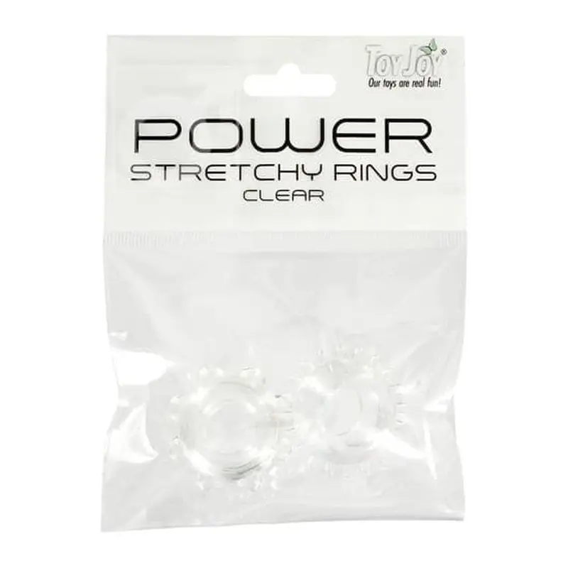 Эрекционные кольца Power Stretchy, 2 шт (белый) Эрекционные кольца Power Stretchy, 2 шт (белый)