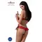 Passion Exclusive Cherry Set OpenBra - Комплект эротического белья: бюстгальтер с открытой грудью и стринги, XXL/XXXL (красный)