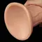 LoveToy Realistic Curved Dildo Flesh 9.5'' - Реалістичний фалоімітатор на присосці, 24х6.6 см