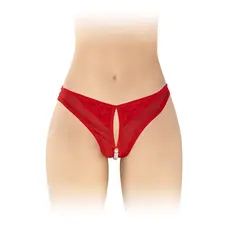 Fashion Secret Sophie Red - трусики з перлами та доступом, S-L (червоні)