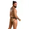 Passion - 034 SLIP OPEN LUKE black - Сексуальні чоловічі труси з сітчастими вставками та відкритою попкою, L/XL
