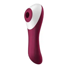 Satisfyer Dual Crush - Вакуумный клиторальный стимулятор двусторонний, 17.5х3.8 см (бордовый)