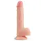 LoveToy Dual-Layered Liquid Silicone Nature Cock Flesh 8,5" - Реалістичний фалос на присосці, 22х3.8 см
