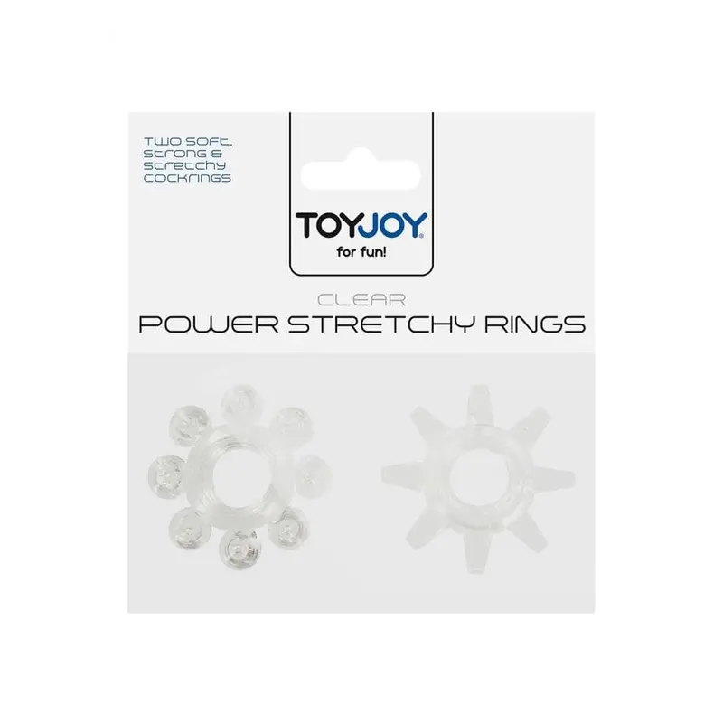 Эрекционные кольца Power Stretchy, 2 шт (белый) Эрекционные кольца Power Stretchy, 2 шт (белый)