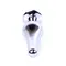 Boss Jewellery Silver Butt Plug Light Blue - Анальна пробка із кристалом, 9,3х3 см (блакитний)