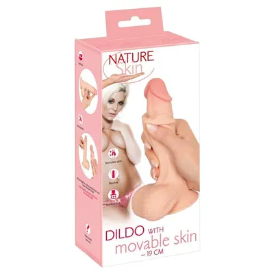 Orion NS Dildo with movable skin - Релистичный фаллоимитатор, 18,7 см (телесный)