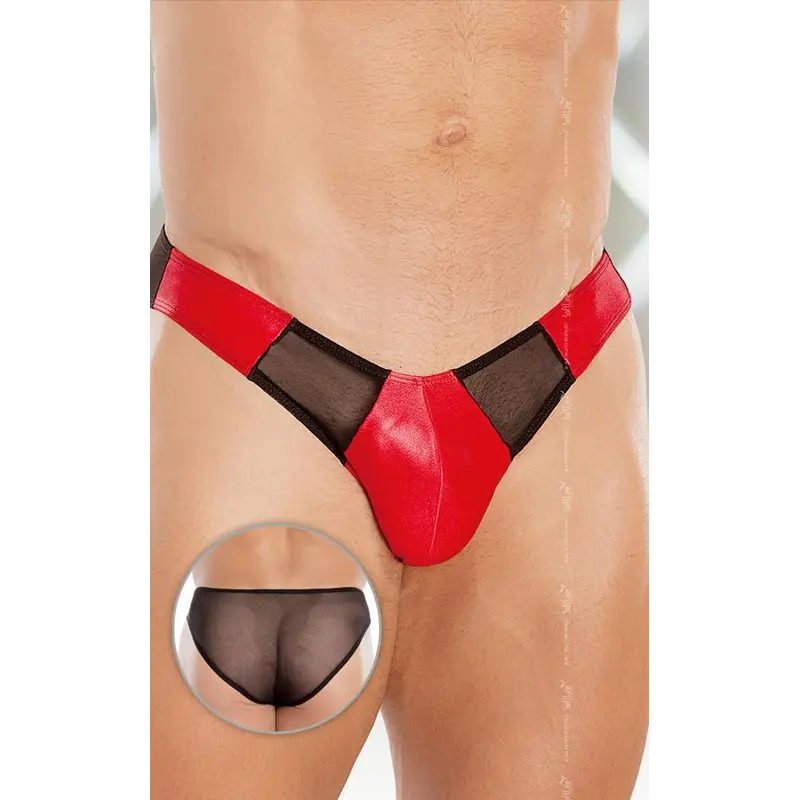 SoftLine - Thong 4466 - Труси чоловічі, XL (червоні)