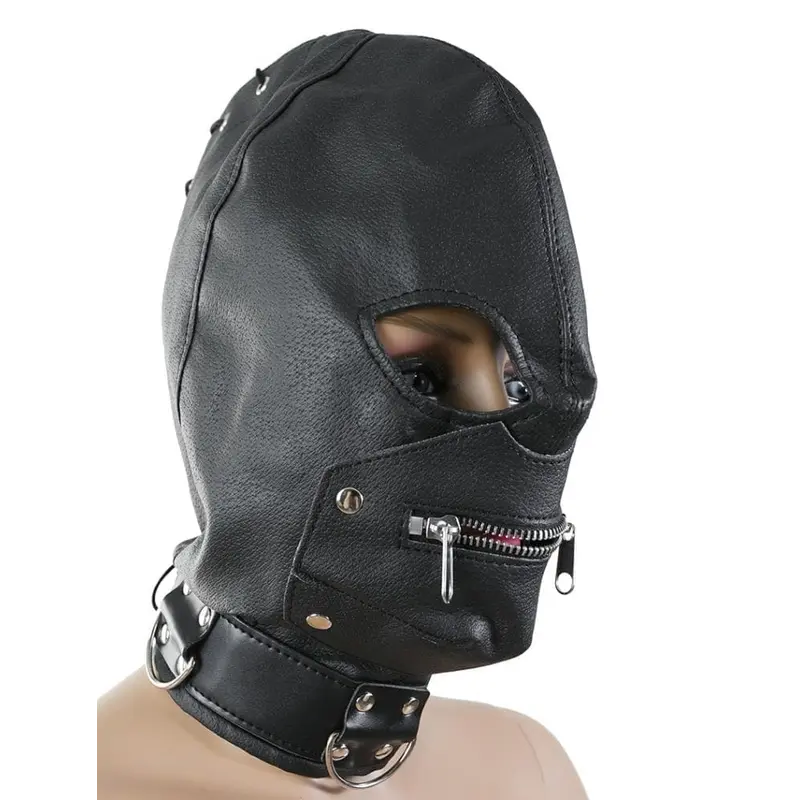 Шлем на голову с молнией и шнуровкой Шлем на голову с молнией и шнуровкой