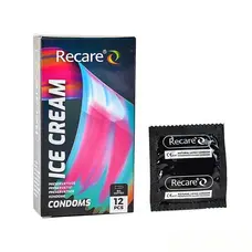 Holographic Recare Ice Cream Big Dotted Condoms 12 шт, з пухирцями