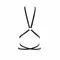 Bijoux Indiscrets MAZE - Multi-Way Body Harness Black портупея з еко-шкіри, OS (чорний)