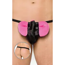 SoftLine - Thong 4445 - Труси чоловічі, S-L (рожеві з чорним)