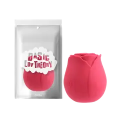 Chisa Rose Petal (Rose Red) - Вакуумний кліторальний стимулятор, 5,8 см (червоний)