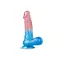 LoveToy Dazzle Studs 7.5 '' - Двухцветный фаллос, 19х4 см