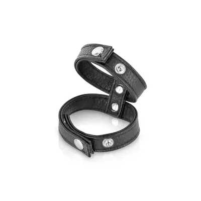 Fetish Tentation Double Сockring - подвійне ерекційне кільце з обхватом для мошонки