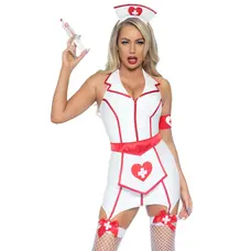 Leg Avenue - Vinyl ER Hottie - Сексуальний костюм медсестри, XL