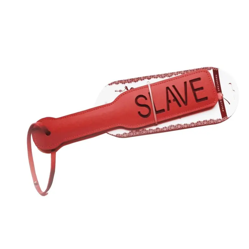 Шлепалка Пикантные Штучки с рельефной надписью SLAVE (красный) Шлепалка Пикантные Штучки с рельефной надписью SLAVE (красный)