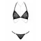 Obsessive Pantheria 2-pcs set black - Сексуальный леопардовый комплект, S/M