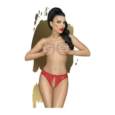 Penthouse Naughty valentine - Трусики з доступом, S/M (червоний)