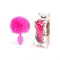 Boss Jewellery Silicon PLUG Bunny Tail Pink - Анальная пробка с хвостом, 6,5х2,7 см (розовый)