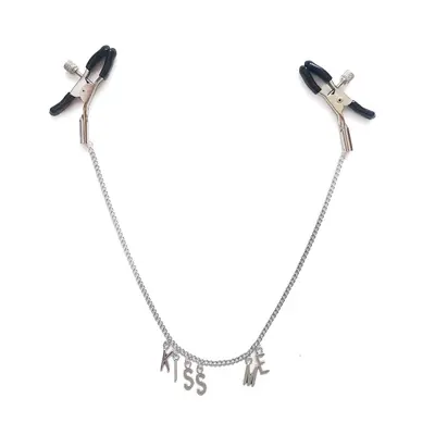 Art of Sex - Nipple Clamps Kiss Me - Затискачі для сосків на ланцюжку
