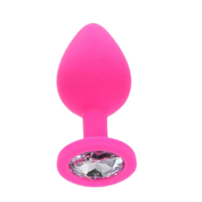 Toy Joy Large Diamond Booty Jewel - Пробка анальная, 9х4 см (розовая)