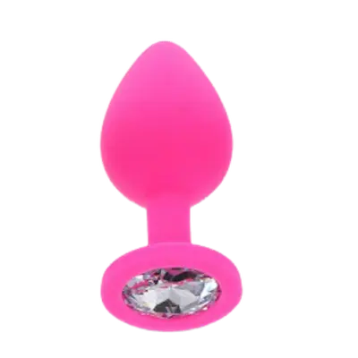 Toy Joy Large Diamond Booty Jewel - Пробка анальная, 9х4 см (розовая)