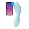 Satisfyer Curvy Trinity 5 - Вакуумний стимулятор з вібрацією, 16.5х4.6 см (блакитний)