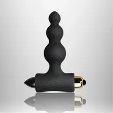Rocks Off Petite Sensations Bubbles Black - анальный вибратор, 8.5х2.8 см (черный)