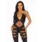 Leg Avenue Illusion halter bodystocking – еротичний бодістокінг з відкритою промежиною, S-L (чорний)