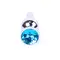 Boss Jewellery Silver Butt Plug Light Blue - Анальна пробка із кристалом, 9,3х3 см (блакитний)