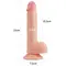 LoveToy Dual-Layered Liquid Silicone Nature Cock Flesh 8,5" - Реалістичний фалос на присосці, 22х3.8 см