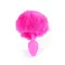 Boss Jewellery Silicon PLUG Bunny Tail Pink - Анальная пробка с хвостом, 6,5х2,7 см (розовый)