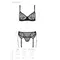 Комплект Passion LEAFA SET black S/M
