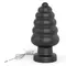 LoveToy King Sized Vibrating Anal Cracker 7 - большая ребристая анальная пробка с вибрацией, 18х8.3 см (чёрный)