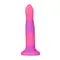 Addiction - Rave - Glow in the Dark Dildo 8 - Светящийся в темноте фаллоимитатор (розовый с синим)