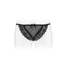 Fashion Secret Kat Black - трусики-стрінги з перлиною ниткою, S-L (чорний)
