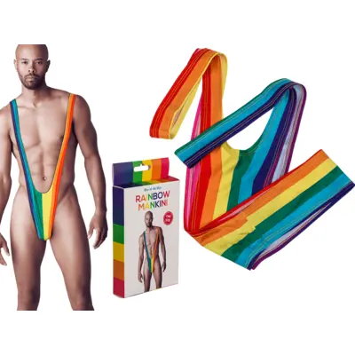 Еротичне чоловіче боді Rainbow Mankini One Size