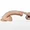 LoveToy Real Extreme Dildo Vibrating Flesh - Реалістичний вібратор на присосці, 21х4.5 см